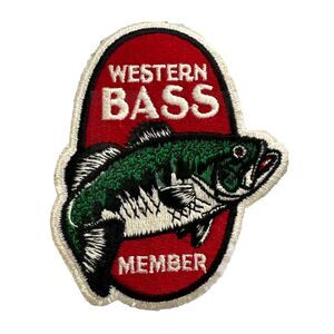 Western Bass Member 5" Fishing Heavy Embroidered Patch